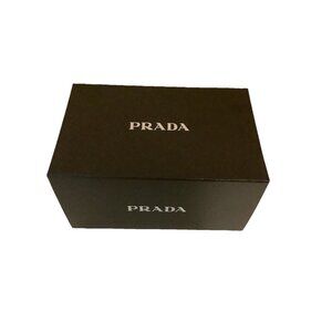 Prada Box Only Black With Embossed PRADA Logo In silver, 7”Lx4”Hx41/2 W New